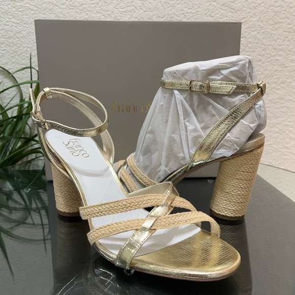 💥New In Box💥 Franco Sarto Olina Jute Block Heel Sandal Size 11 - Picture 8 of 9